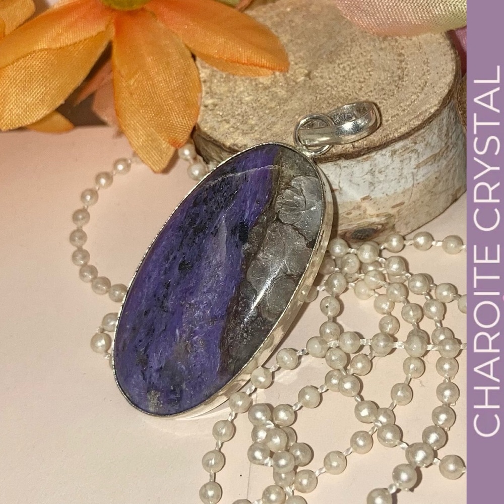 Ravishing Charoite Gemstone Handmade Pendant